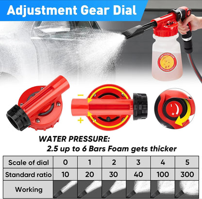 Car Wash Foam Blaster Set And Hose Sprayer