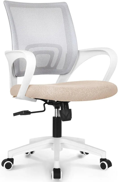 Adjustable Swivel Ergonomic Office Desk Chair with Mid Back Cushion Lumbar Support