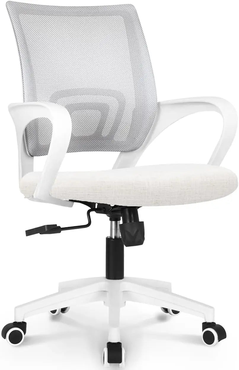 Adjustable Swivel Ergonomic Office Desk Chair with Mid Back Cushion Lumbar Support
