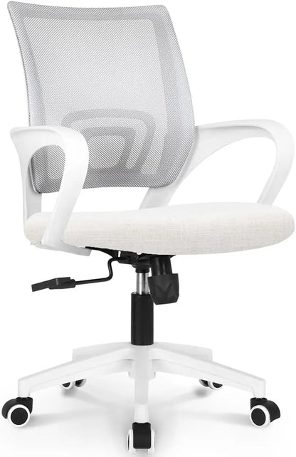 Adjustable Swivel Ergonomic Office Desk Chair with Mid Back Cushion Lumbar Support