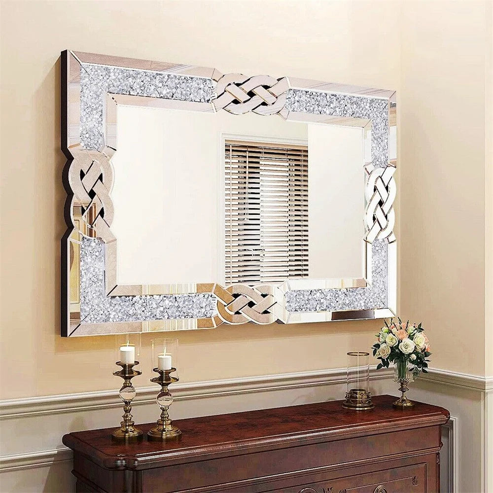 Large Crystal Crush Diamond Decorative Mirror