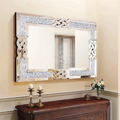 Large Crystal Crush Diamond Decorative Mirror