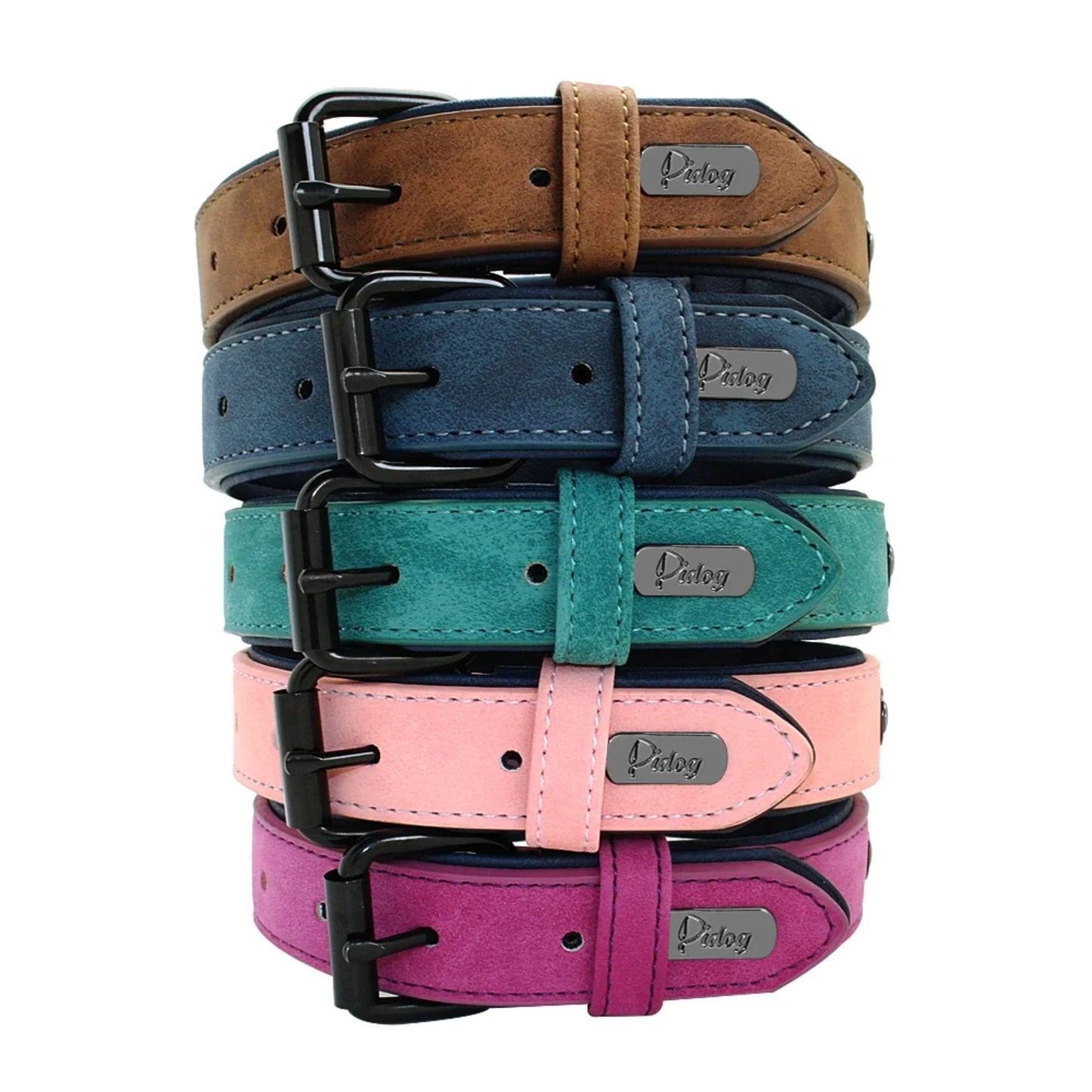 High-Quality Soft Padded Leather Collar for Small, Medium and Large Pets