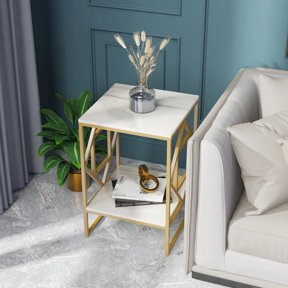Real Marble End Table
