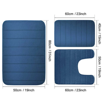 Water Absorbing, Non-Slip Memory Foam Bath Mat