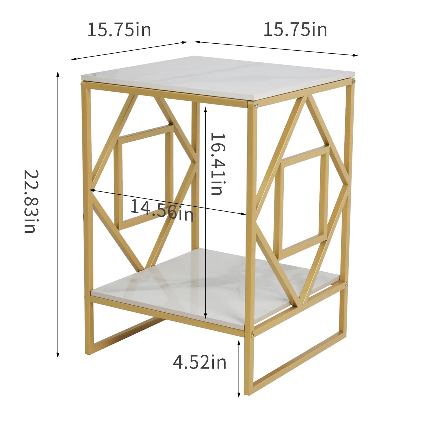 Real Marble End Table