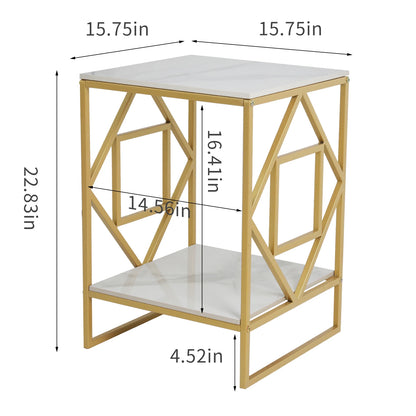 Real Marble End Table