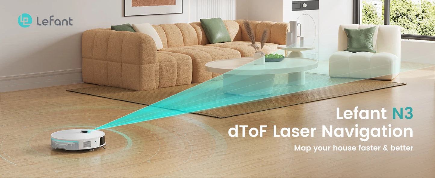 Robot Laser Navigation Vacuum Cleaner with Mop