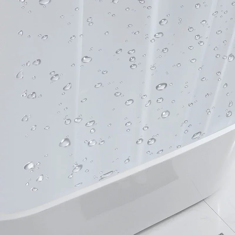 Transparent Waterproof Shower Curtain Liner with Hooks