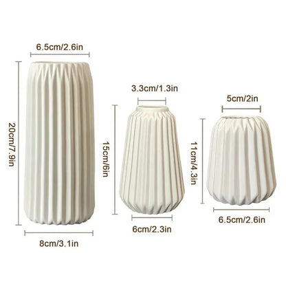 3 PCS Floral Ceramic Vase Set Creative Vase Set