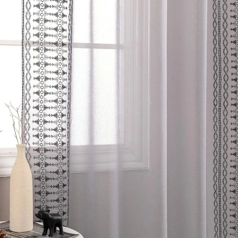 Linen Window Curtains for Living Room / Bedroom