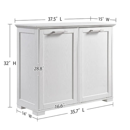 Double Tilt Out Free Standing Trash Cabinet