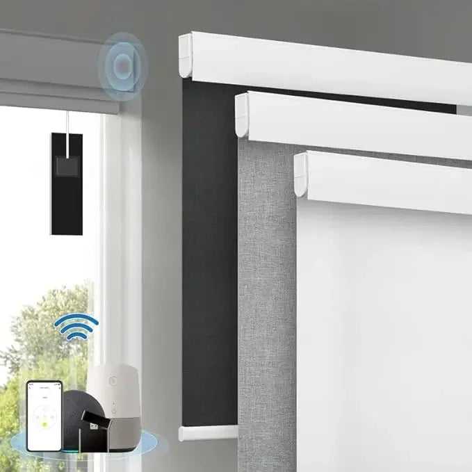 Motorized (Solar Panels) Smart Electric Blinds with Remote