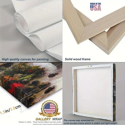 Natural Scenery Canvas Mural With 1.5 inch Thick Solid Wood Frame