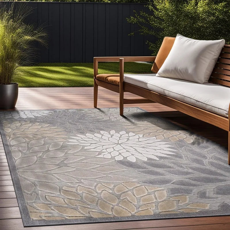 Floral Tropical Area Rugs for Indoor and Outdoors