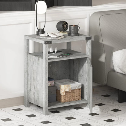 Set of 2 Night Stands with or End Table with USB Charging Station