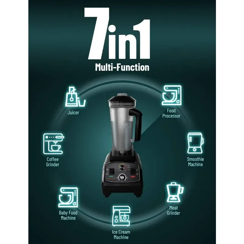 Professional High Power Countertop Blender with Timer