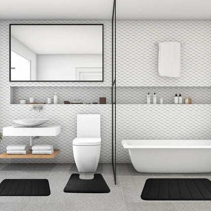 Water Absorbing, Non-Slip Memory Foam Bath Mat