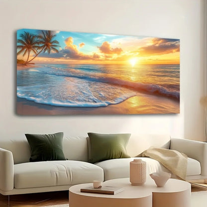 Natural Scenery Canvas Mural With 1.5 inch Thick Solid Wood Frame