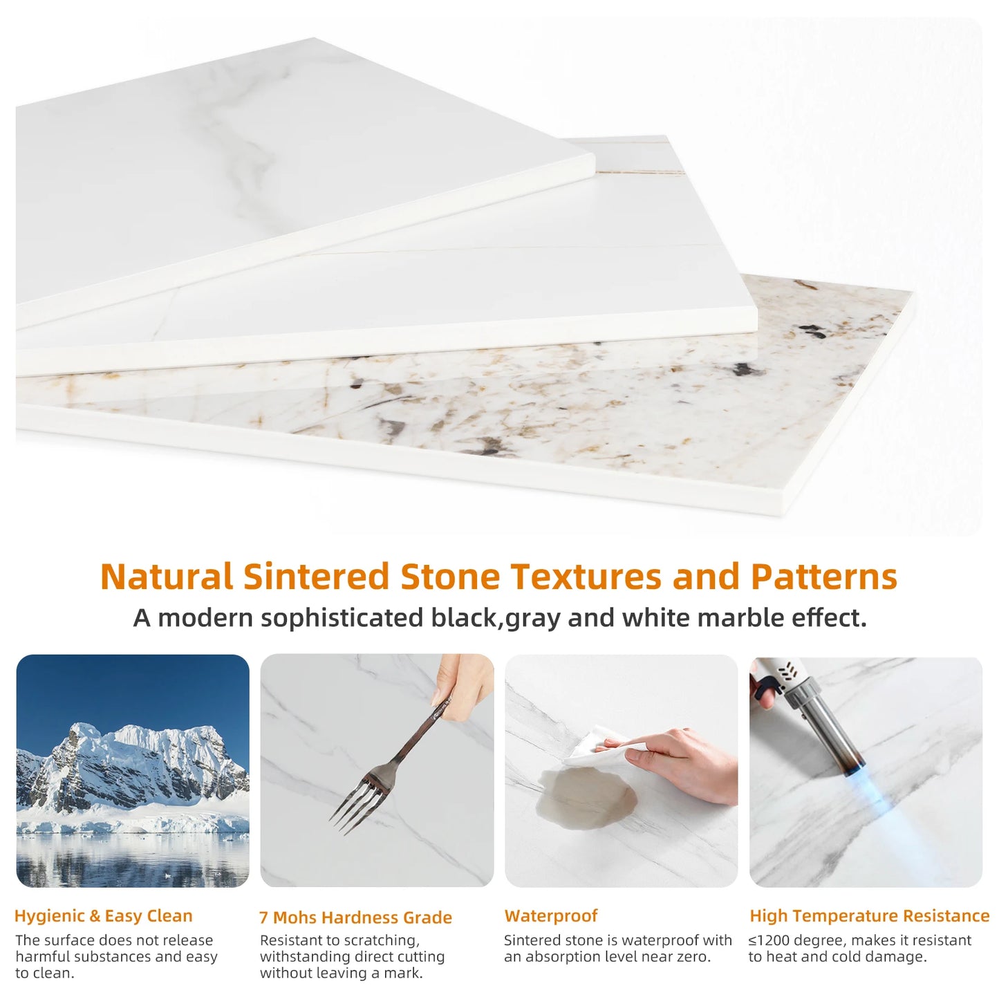 Real Marble End Table