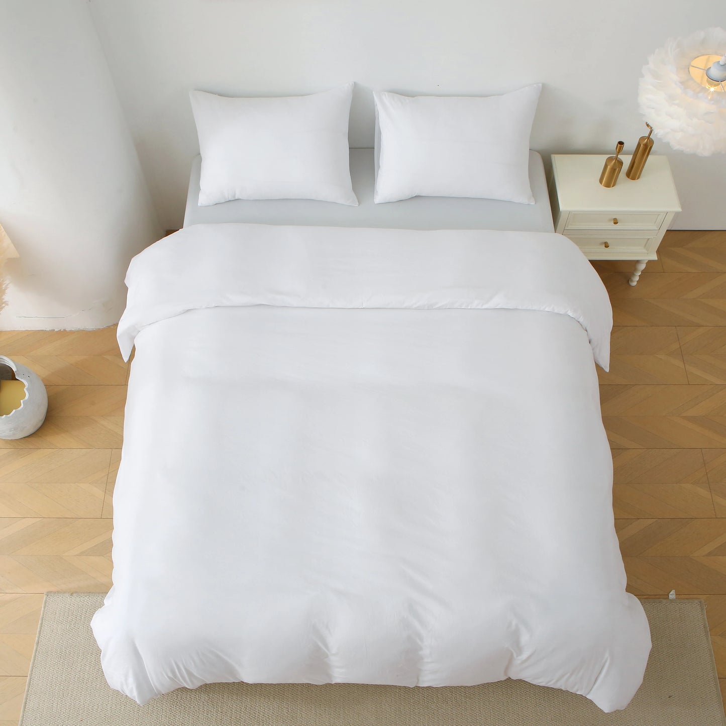 3 Piece Bedding Set with 1 Duvet Cover and 2 Pillow Shams