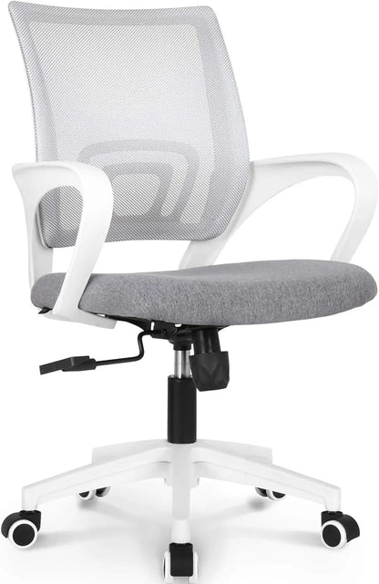 Adjustable Swivel Ergonomic Office Desk Chair with Mid Back Cushion Lumbar Support