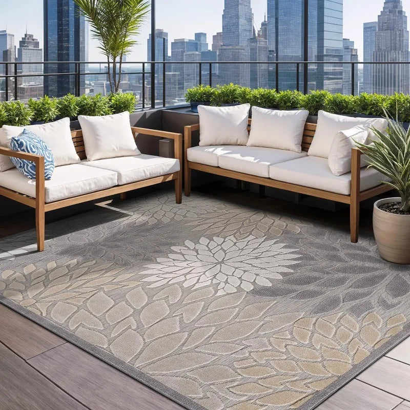 Floral Tropical Area Rugs for Indoor and Outdoors