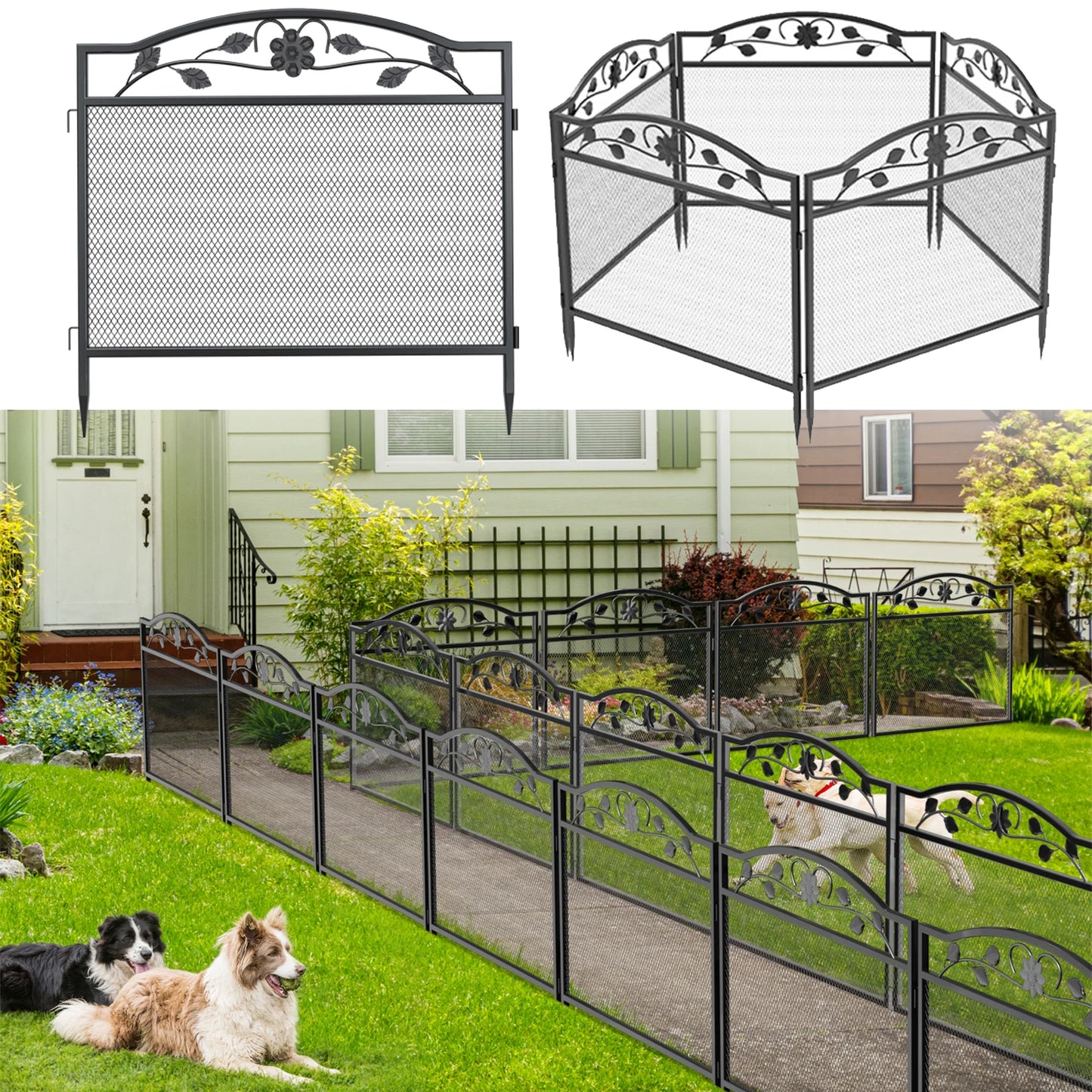 5 PCS Decorative Iron Garden Fence
