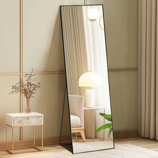 64"x21" Full Body Standing, Hanging or Leaning Mirrors with Stand