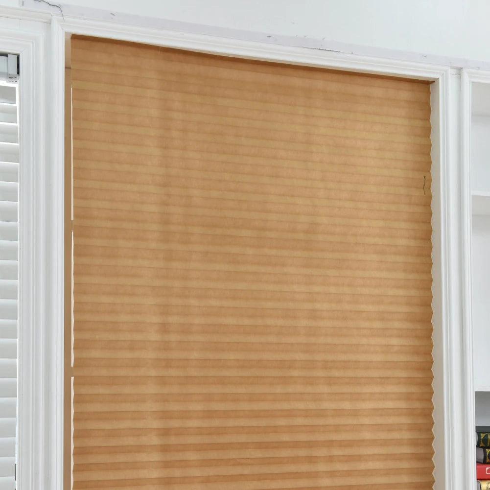 Simple Pleated Semi-Shading Self-Adhesive Window Blinds