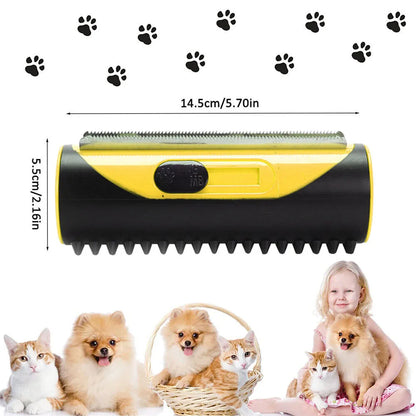 Pet Hair Removal De-shedding Comb And Cleaning Brush With Lint Roller