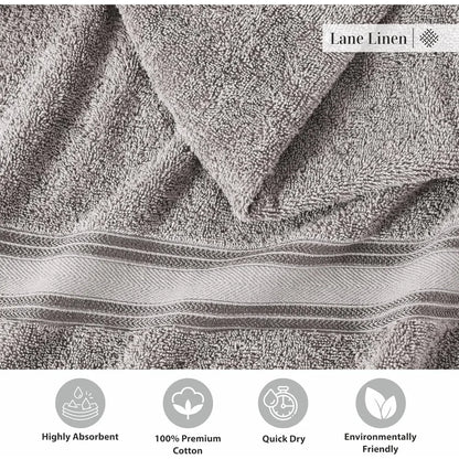 Luxury 12 Piece Bath Towel Set - 100% Cotton