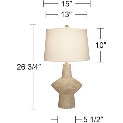 Set of 2 Beige Modern Coastal Table Lamps