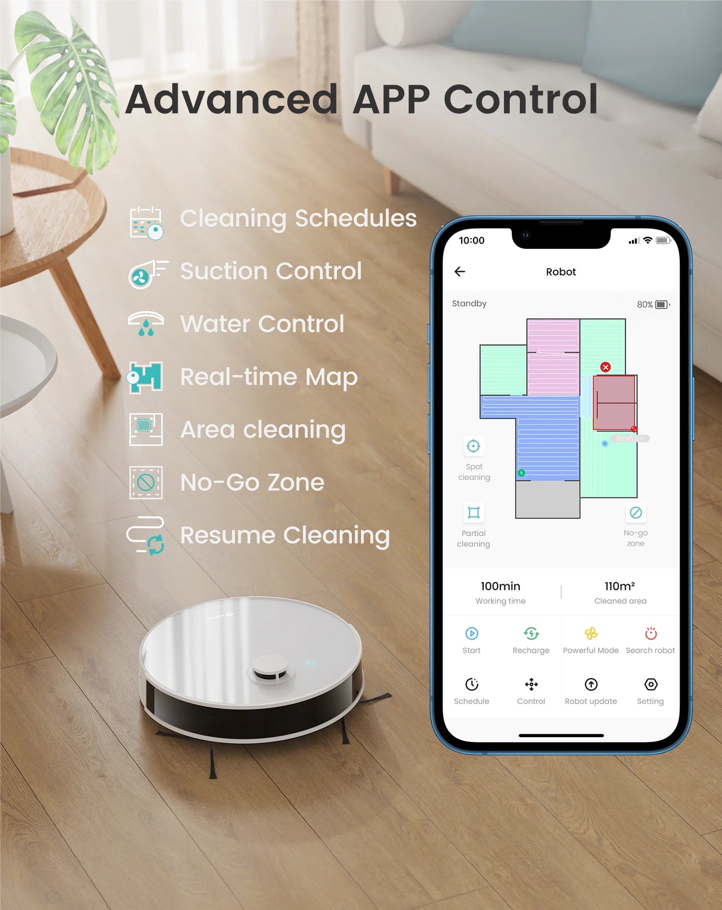Robot Laser Navigation Vacuum Cleaner with Mop