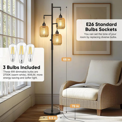 68 Inch Adjustable Light Floor Lamp