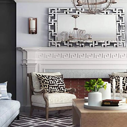 Large Rectangular Venetian Wall Mirror with Hand Polished Edges