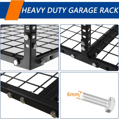 3' x 8' Overhead Adjustable Garage Storage Organizer System Rack