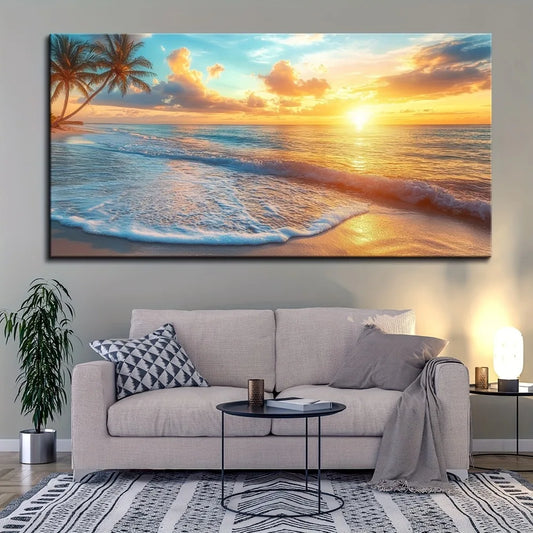 Natural Scenery Canvas Mural With 1.5 inch Thick Solid Wood Frame