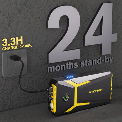 Pro Car Jump Starter/Battery Charger - 2000A Power Bank