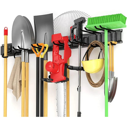 Adjustable Wall Mount Garage Yard Garden Tool Organizer