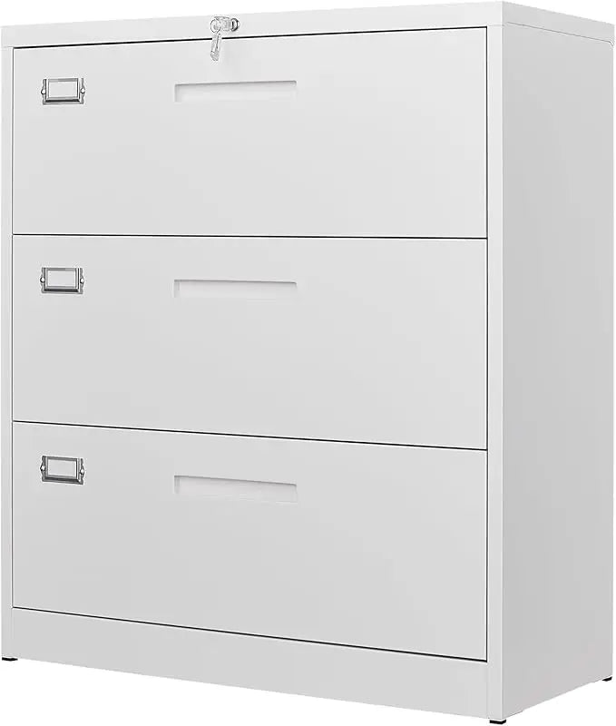 Metal 3 Drawer Lateral File Cabinet with Lock