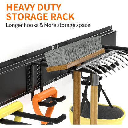 Adjustable Wall Mount Garage Yard Garden Tool Organizer