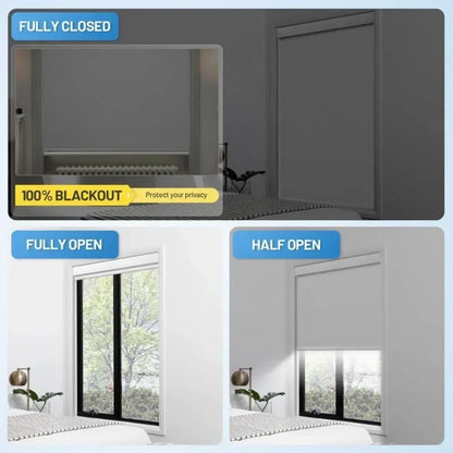 Motorized (Solar Panels) Smart Electric Blinds with Remote