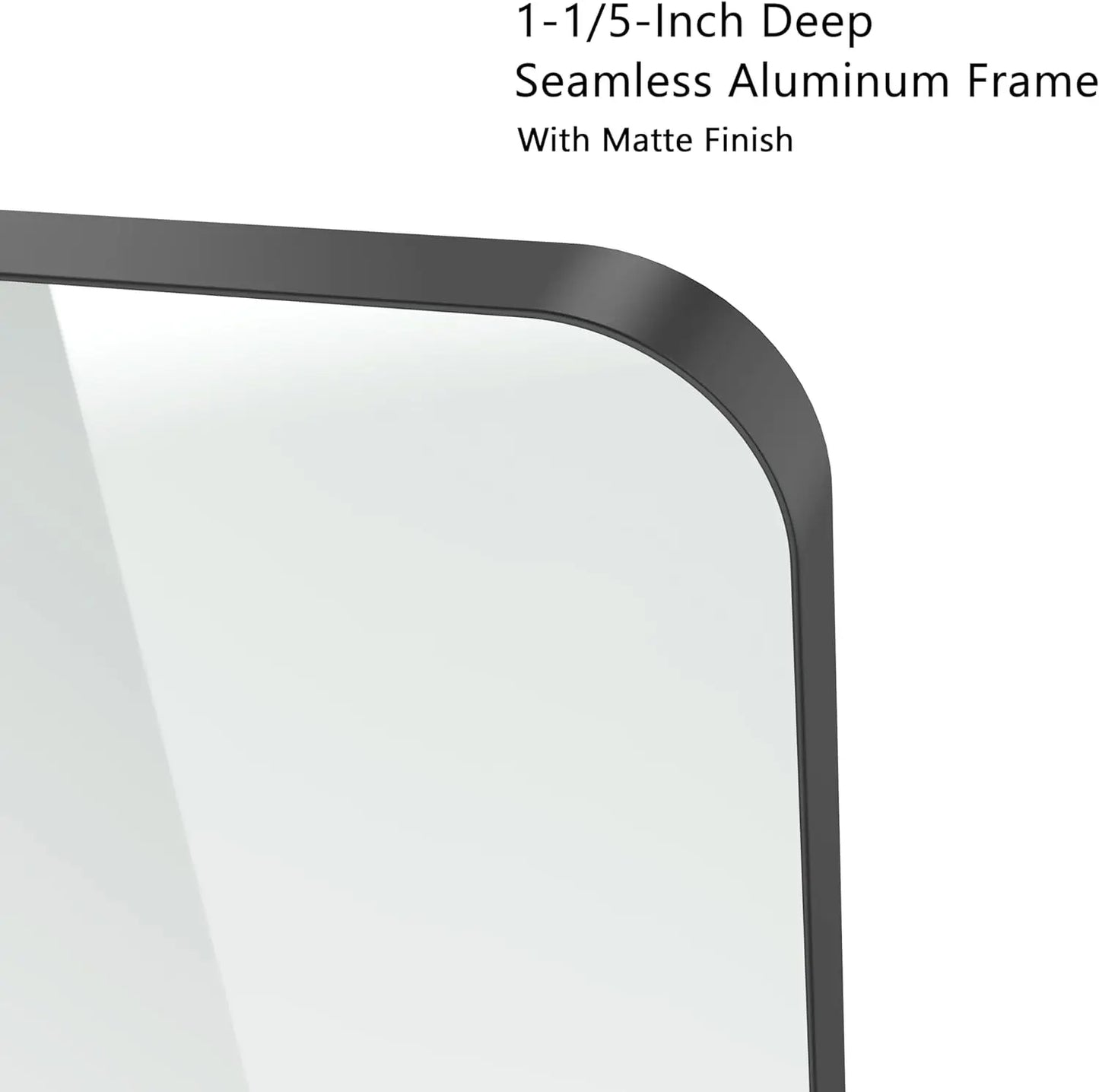 2-Pack Bathroom Mirrors 24 x 36 Inch, Black Metal Rectangle Framed
