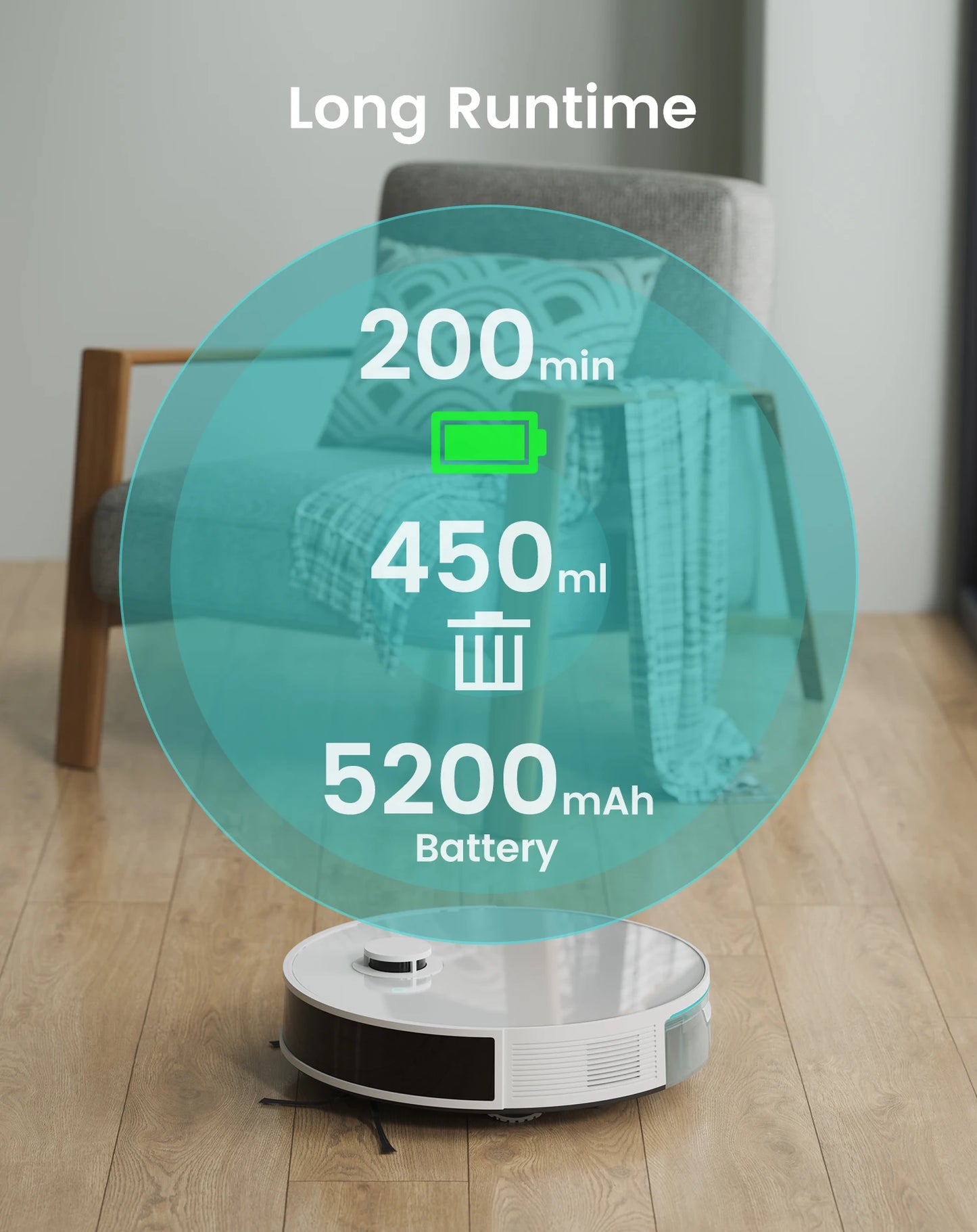 Robot Laser Navigation Vacuum Cleaner with Mop