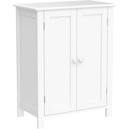 Floor Storage Cabinet with Adjustable Shelf and Double Door