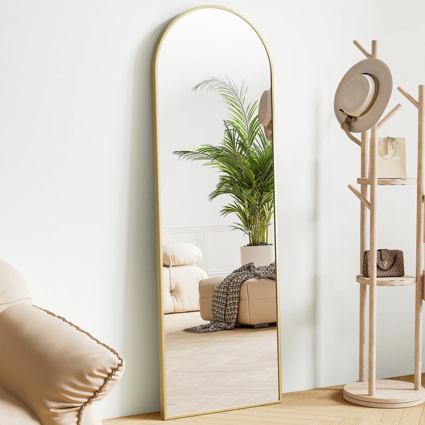 64"x21" Full Body Standing, Hanging or Leaning Mirrors with Stand