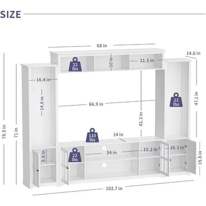 4 Piece Media Entertainment Center