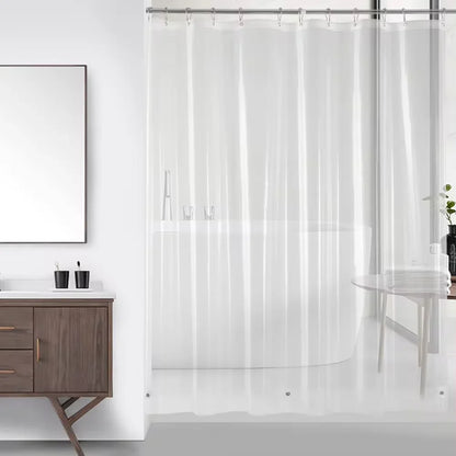 Transparent Waterproof Shower Curtain Liner with Hooks