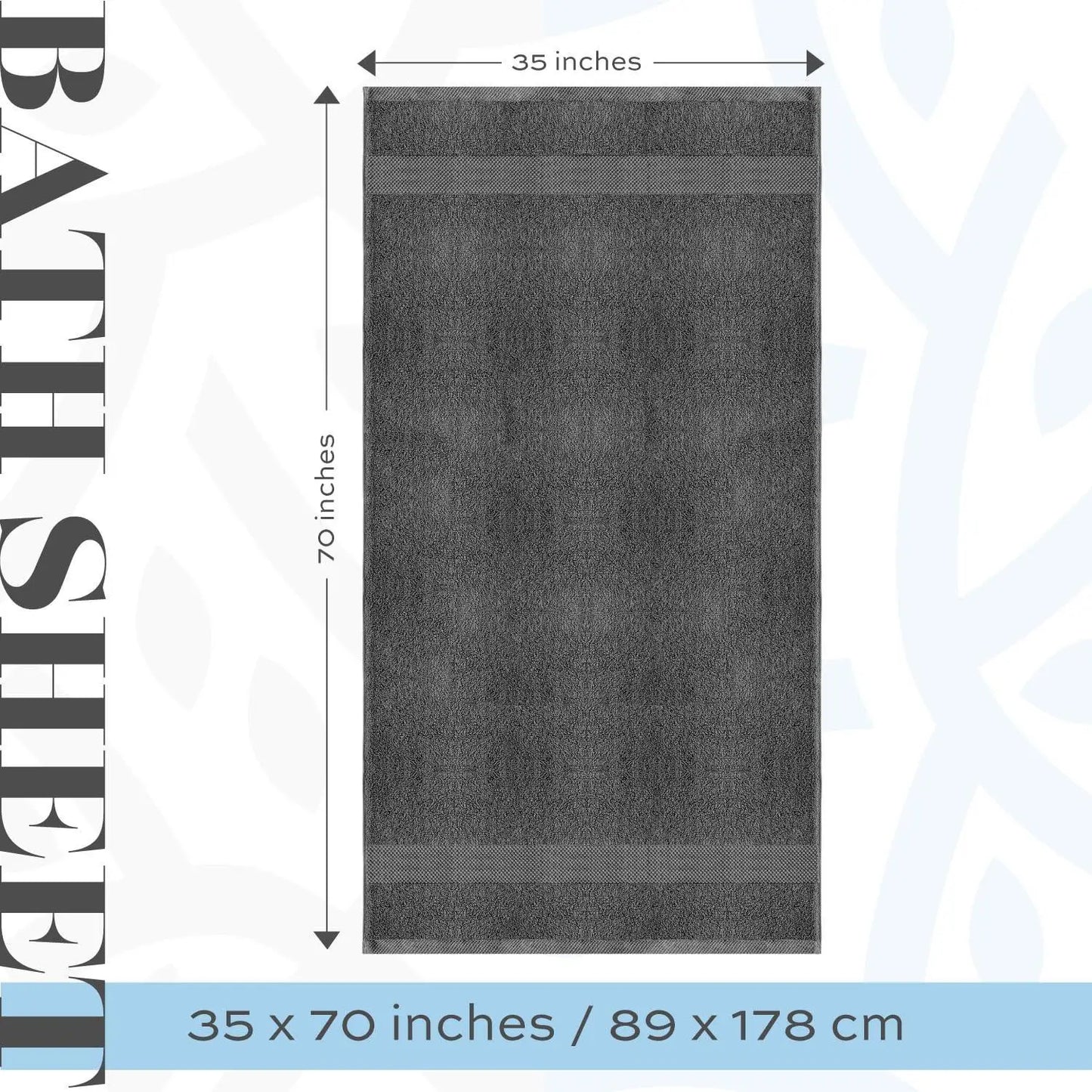 Extra Large Luxury Cotton Bath Towels - 650 GSM